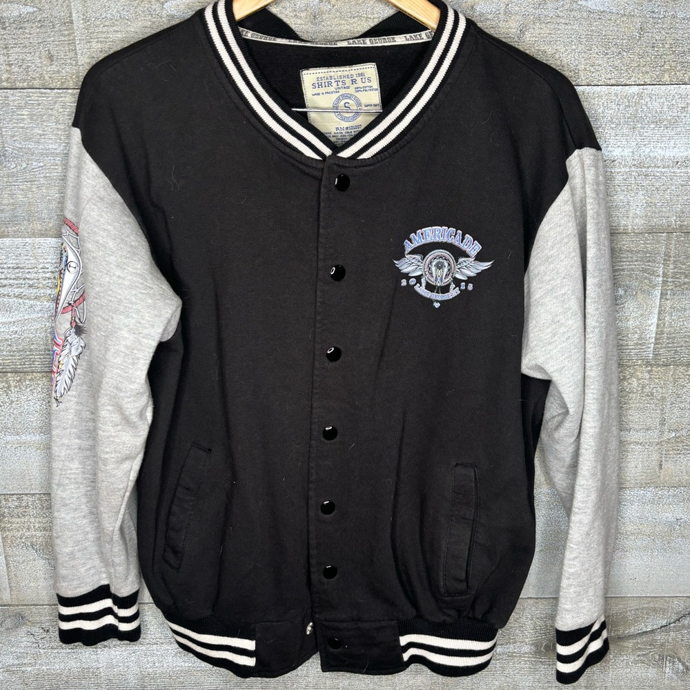 Lake George Americade motorcycle varsity bomber jacket womens